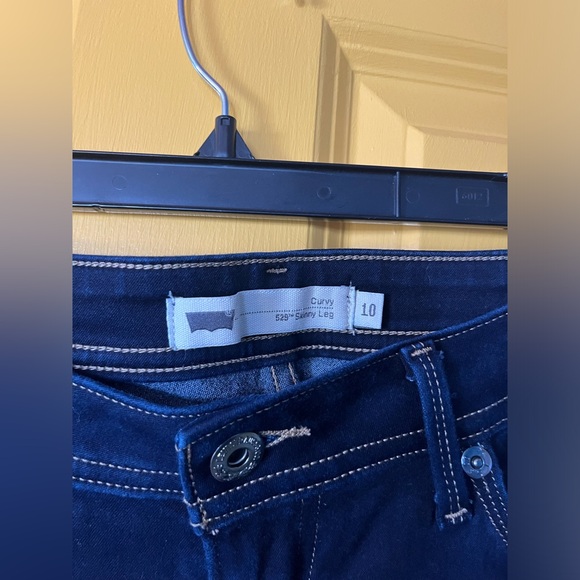 Levi Curvy 529 Skinny Leg Dark Blue - Picture 3 of 9